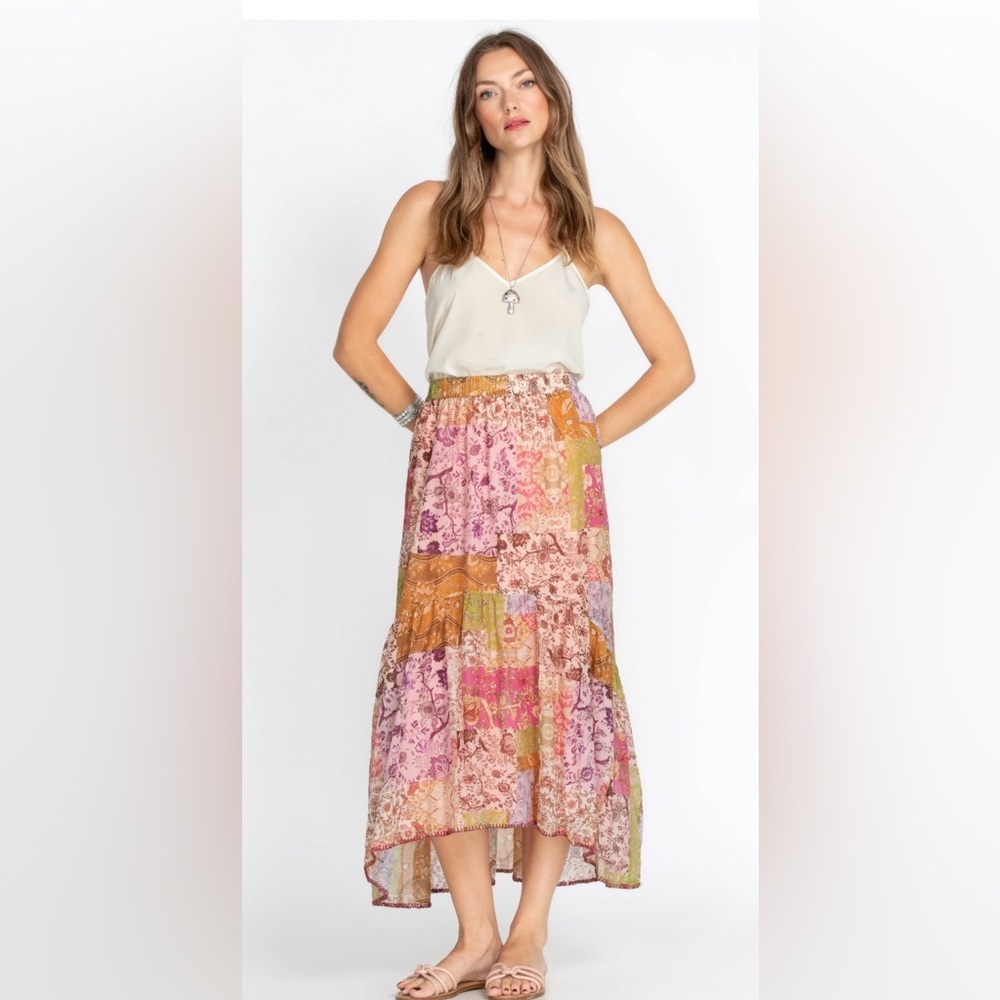 JOHNNY WAS RIVER TIERED SKIRT SIZE SMALL